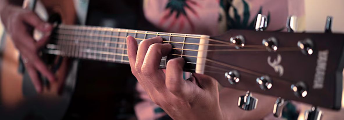 F310 neck and headstock closeup